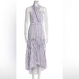 Veronica Beard Striped Halterneck Dress